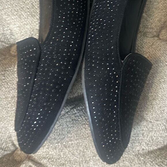 Faux Suede Rhinestone Loafers‎ - Picture 8 of 12
